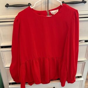 Tuckernuck Vibrant Red Blouse